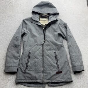 Liquid Womens Ski Jacket Heather Grey Hooded Insulated Snowboard Coat W26009 M